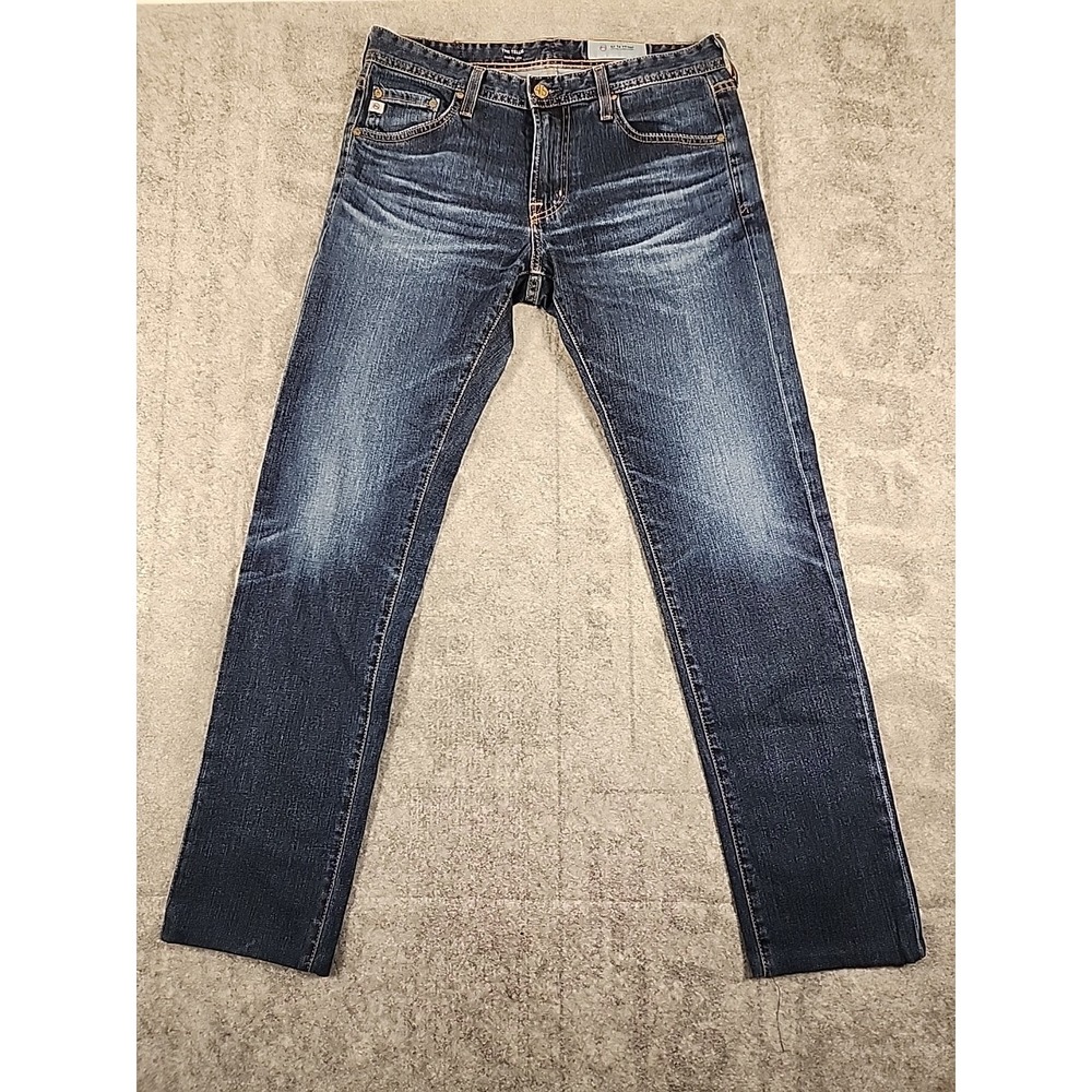 AG Jeans Mens Size 31R Blue Demin The Tellis Straight Modern Slim Stretch